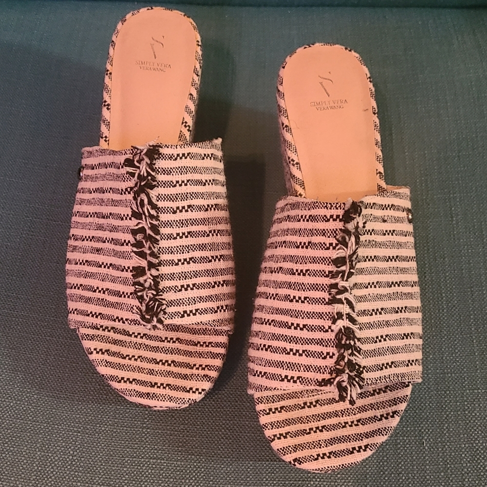 Vera Wang Slide Wedges